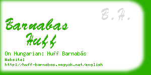 barnabas huff business card