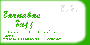 barnabas huff business card